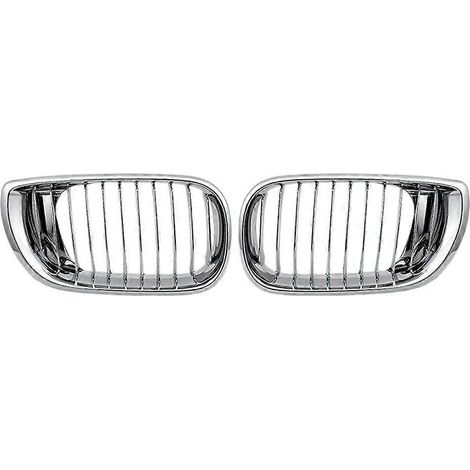 Rejilla frontal cromada tipo máscara fantasma para automóvil, apta para BMW E46 de 4 puertas 2002-2005 51137030545 51137030546 (1/5)