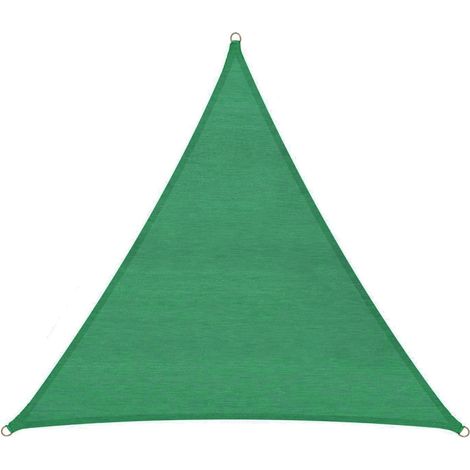 Tenda a Vela Ombreggiante Triangolare 500x500x500 cm in Polietilene Bauer Verde (1/2)