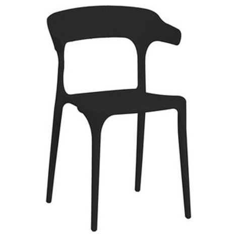 Sedia da giardino in resina colore nero per esterno.