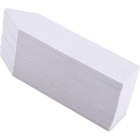 Rubberskin Pack de 100 Panneaux de Plantes, Bouchons de Plantes 10x2CM, Bouchons de Jardin en Plastique, étiquetage D'étiquettes de Plantes, Panneaux à Base de Plantes, étiquetage de Panneaux de(Blanc (1/5)