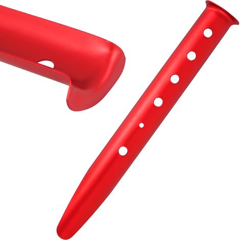 Camping en plein air tente clou en alliage d'aluminium léger en forme de U neige cheville plage tente auvent fixation clous 31cm rouge