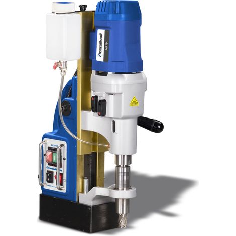 Perceuse magnétique puissante jusque ø75x50 mm Cône Morse 3 2 kW aimant 32000 N 4 vitesses Metallkraft MB754 (1/5)