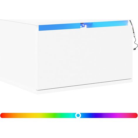Maison Exclusive - Wand-Nachttische mit LED-Leuchten 2 Stk. Weiß