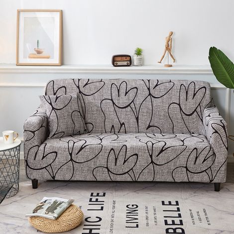 Housse de canapé antidérapante, élastique, imprimée et anti-poussière (pour fauteuil) (1/5)