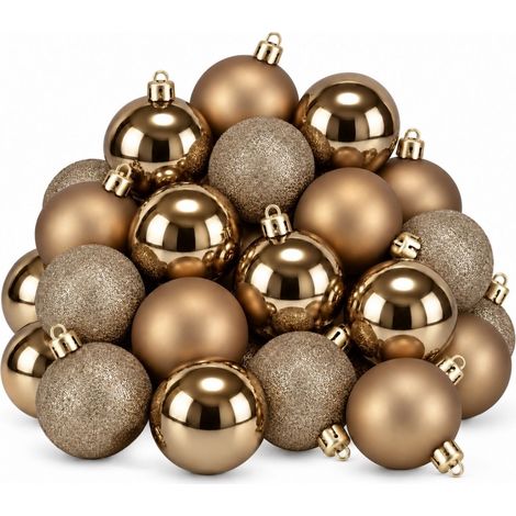 Mica Decorations boule de Noël Marron clair H8xl8xL8cm (1/5)