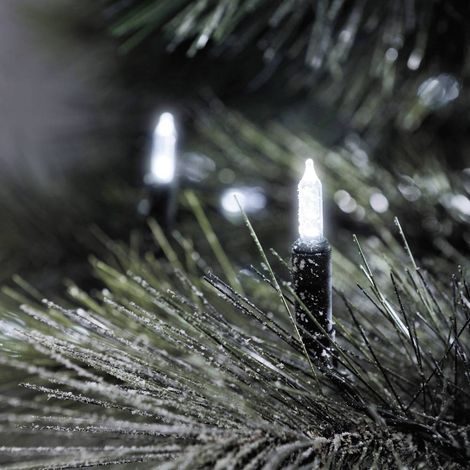 Konstsmide 6004-200 / Catena di miniluci LED / 40 diodi Bianco Freddi / 24V trasformatore da Esterno/Cavo Verde (1/2)