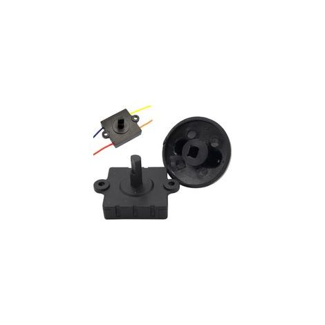 Interrupteur de ventilateur rotatif en 4 positions 13A, bouton de commande remplacement ABS à vitesses avec trou d'installation pour les radiateurs, les ventilateurs plafond, les (1/4)