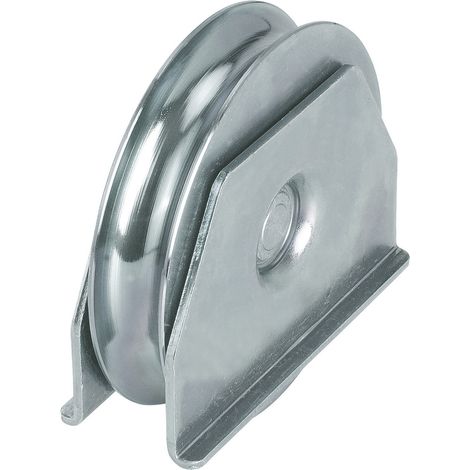 6PZ RUOTE X CANCELLI GOLA TONDA Ã˜ 20 CON SUPPORTO APERTO 1 CUSCINETTO MM 80