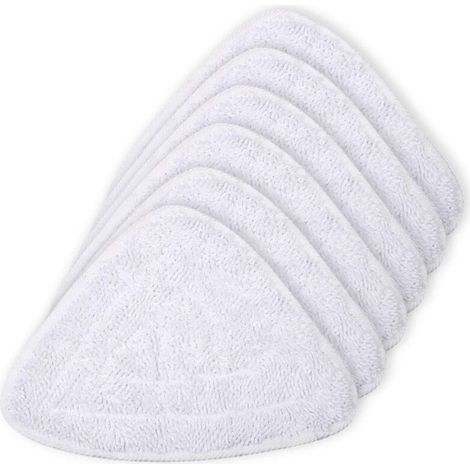 Lot de 6 Lingettes de Rechange pour Nettoyeur Vapeur Hot Spray Blanc