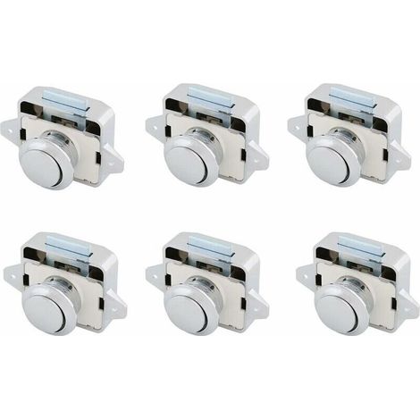 Verrouillage par poussée, verrouillage de meubles, verrouillage à bouton-poussoir, verrouillage à bouton-poussoir avec poignée en alliage de zinc pour camping-car, bateau, yacht, campi
