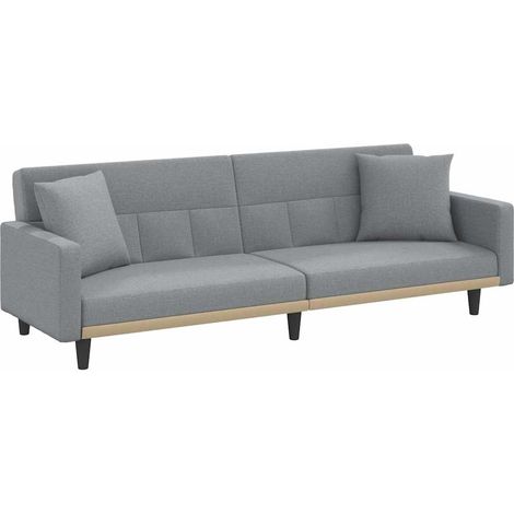 Canapé-lit Convertible, Clic-Clac, Meuble de Salon, avec coussins gris clair tissu OIB9886E (1/5)