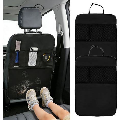 2Pcs Protection Siege Voiture Protections Dossier de siège Voiture Protections de Sièges Arrière Anti-Rayures Anti-salissures Facile à Nettoyer Organisateur de Voiture Universels (1/5)