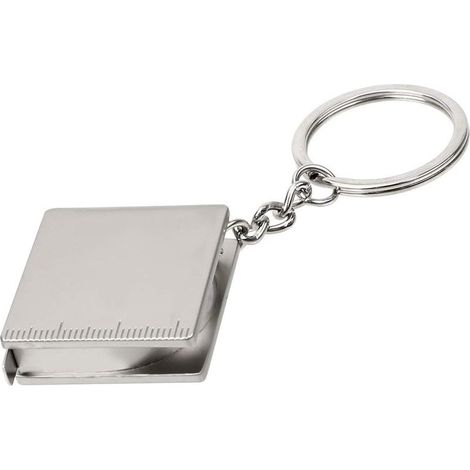 70cm Stainless Steel Tape Measure Mini Ruler with Keychain 33 x 33mm. (1/5)