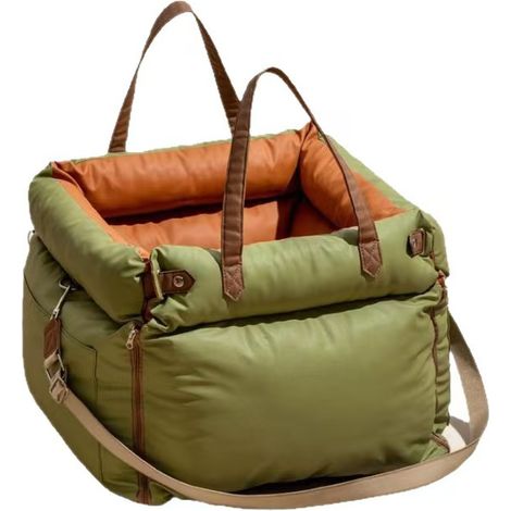 Adecuado para perros de tamaño mediano. Silla de paseo para perros impermeable 3 en 1 de cuero suave. Ideal para viajes y familias. Portátil y segura. (1/4)