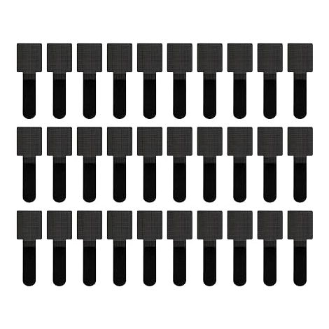Adhesive Cable Clamps, 90 mm Self-Adhesive Cable Organizer for Office Cable Management, Reusable Cable Ties for PC Cable Storage, Home and Office – Black (1/5)