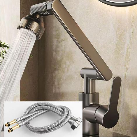 Ausziehbare Küchenarmatur, 1080° flexibler Drehwinkel, Unterbauarmatur aus Edelstahl, 2 Strahlarten (1/5)