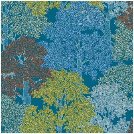 Nature wallpaper wall Profhome 377531 non-woven wallpaper smooth design matt blue yellow red cream 5.33 m2 (57 ft2) (1/5)