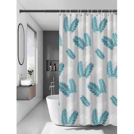 150 x 180cm Rideau de Douche imperméable pour Salle de Bain, Rideau de Douche en Plumes PEVA, décoration de Maison Moderne translucide (1/4)