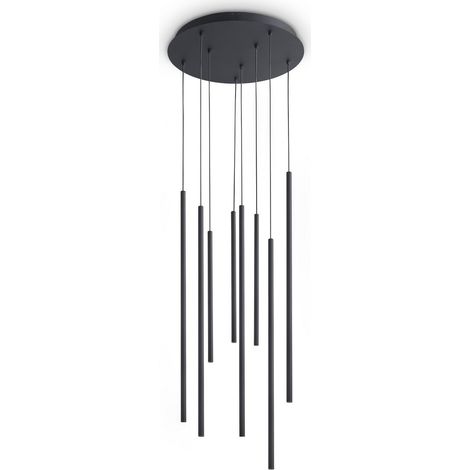 Ideal Lux LOOK Suspension Cluster noire à 8 LED 1550 lm 3000 K (1/2)