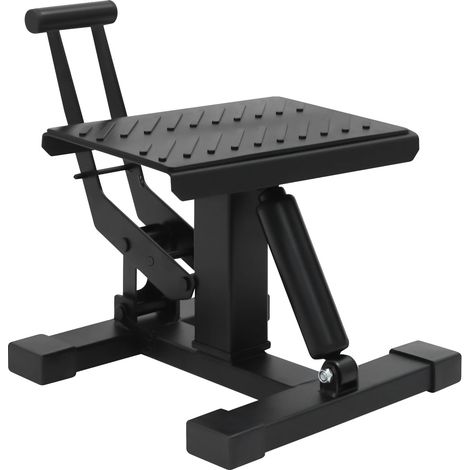 Cavalletto per moto, altezza regolabile, supporto robusto, nero (1/2)