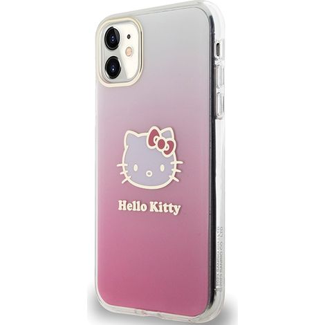 iPhone 11 Hülle Hello Kitty Farbverlauf Katzenkopf Rosa (1/5)