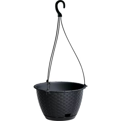 Květináč Prosperplast RATOLLA ROUND W antracit závěsný 21,5cm (1/5)