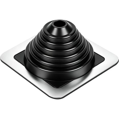 1 PCS Solin de Toit pour Tuyaux Ø32-76mm EPDM, Traversée Terminal de Toit Découpable, Taille Réglable, pour Cheminée, Poêle à Bois, Tuyaux d'Aération Extérieur -60°C à 140°C (1/5)