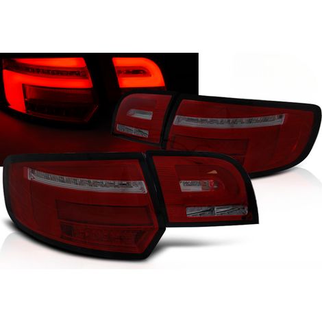 Paire de feux arriere Audi A3 8P sportback de 2003 a 2008 FULL LED rouge fume (1/5)