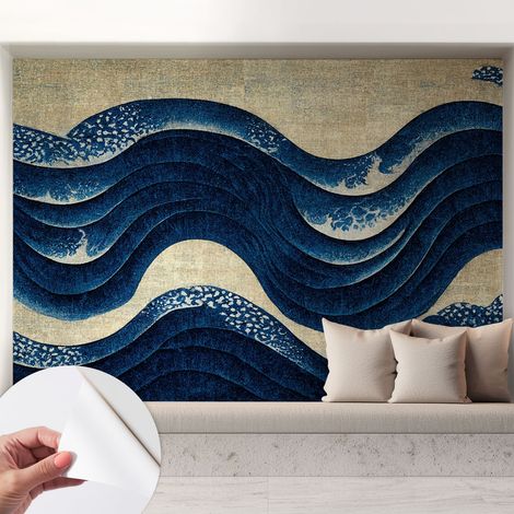 Fotomurale adesivo stickers - murali decorativo - soggiorno moderno - effetto realistico - Forme oceaniche 208x146 cm (1/5)