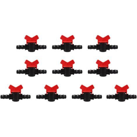10 PCs PE Plastic Garden Tap Hose Valve Irrigation Pipe Valve Switch Watering Garden Supplies 16mm x 16mm