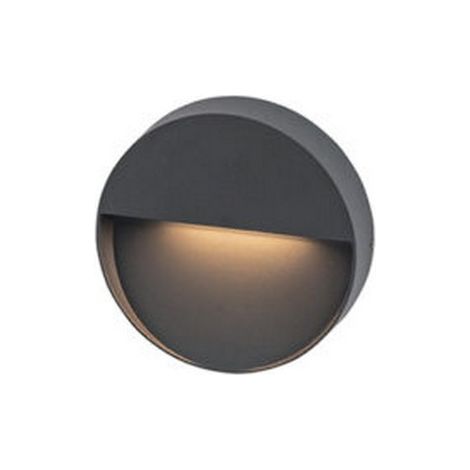 Balise Murale Extérieure LED D15 6W IP65 Graphite ZAMBELIS - Blanc chaud - 3000K (1/2)