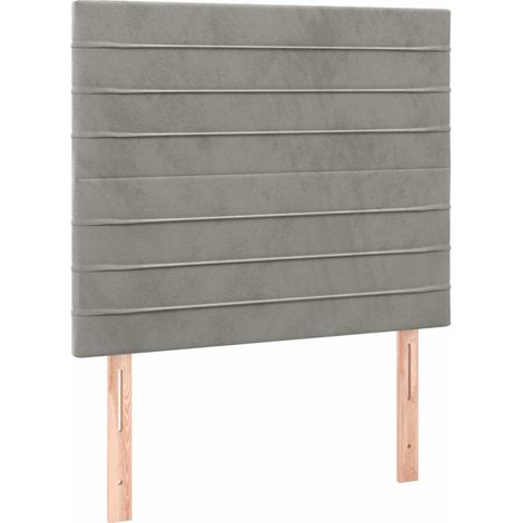 Maison Exclusive - Cabecero gris claro 100x5x118/128 cm terciopel (1/5)