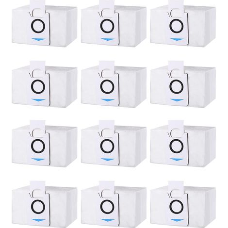 12er-Pack Staubsaugerbeutel Zubehör für Ecovacs Deebot X1 Omni / X1 e Omni Staubsauger, Staubbeutel Ersatzteile, 3,2 l Staubsaugerbeutel mit großem Fassungsvermögen für DEEBOT (1/5)