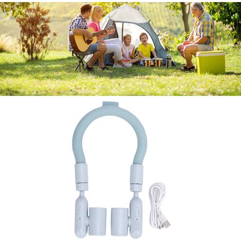 Ventilador deportivo adhesivo con tubo de refrigeración PCM: ventilador portátil rápido, ligero y silencioso con batería para actividades al aire libre, color azul. (1/5)