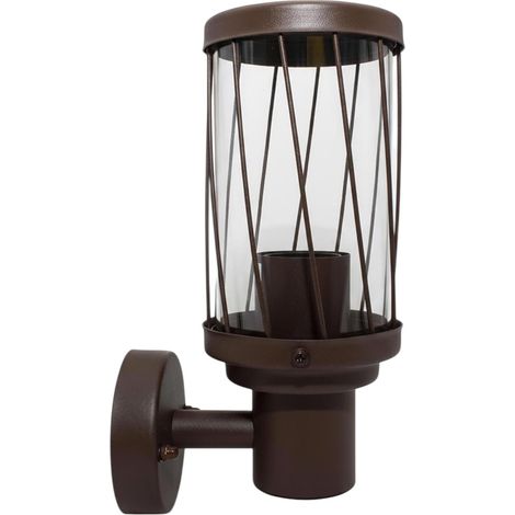Applique da Esterno Ruggine LED Vintage IP54 E27  Lanterna a Parete Design Industriale per Giardino Terrazzo e Balcone Portoni