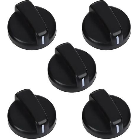 5 Pièces Bouton de Commande Universel, Bouton Cuisinière, Boutons de Cuisinière à Gaz, Bouton pour Réchaud à Gaz, Accessoires de Rechange pour Cuisinière à Gaz, Gaz Four (1/4)