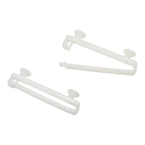 GARDINIA Passante con Gancio, Per Binari e Bastoni per Tende con Canale di Scorrimento di 6 mm, Plastica, Bianco, 10 Pezzi (1/4)