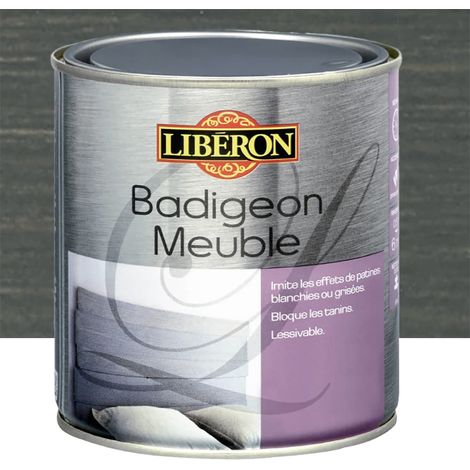 Badigeon meuble Rêve de gris 0,5 L – Aspect mat velouté – Pour bois blanchis et vieillis – Application intérieure – Liberon (1/2)