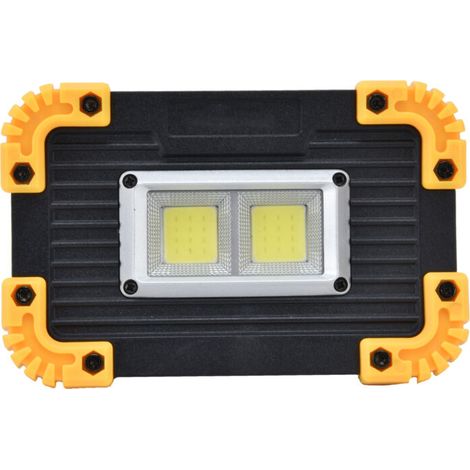 Mini foco de emergencia LED COB, cargador USB, doble cuadrado, tienda de campaña, trabajo al aire libre -Crezuo