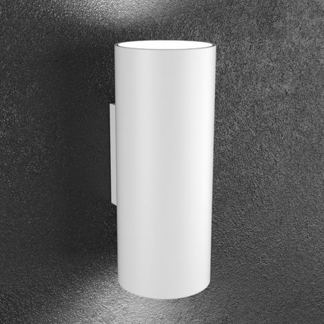 Applique moderno top light shape 1143 ag gx53 led metallo lampada parete, finitura metallo bianco