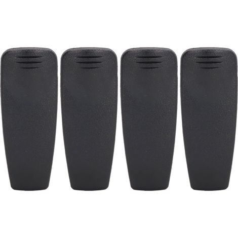 Lot de 4 clips de ceinture ABS pour radios bidirectionnelles portables Harris et Ericsson P7300, P5300, 7100P et XG 75 (noir). (1/5)