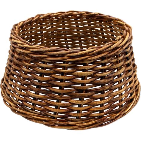 Rattan Weihnachtsbaumrock aus Weide 60 cm - braun - Abdeckung für den Christbaum Ständer - Weihnachtsbaum Decke Baum Kragen Tannenbaum Rock