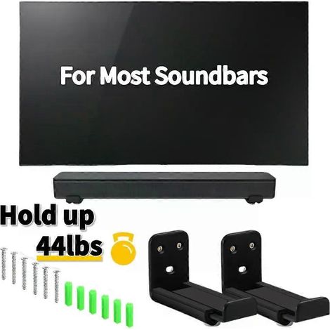 Support universel pour barre de son Samsung, Vizio, LG et Bose : kit de fixation murale facile à installer. (1/4)