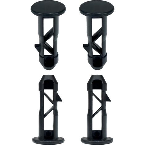Goupilles de Charnière en Plastique, 4 PCS, Noir, Contemporaine, Plastique, Brute, Montage en Surface, Accessoires Pour Poubelles À Roulettes (1/5)