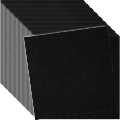 Panneaux De Plafond 3D En Polystyrène, Revêtement De Plafond Décoratif Pour Salon Et Chambre, 50 x 50 cm, 48 Pièces, Noir
