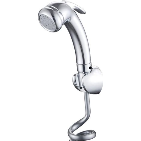 Pommeau de douche haute pression chromé avec déclencheur et douchette à main, filetage 1/2" – idéal pour camping-car, caravane, baignoire, bateau, camping