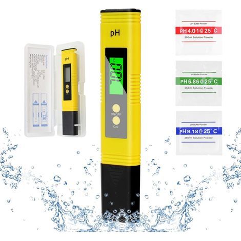 Tragbares professionelles pH-Messgerät – Messbereich 0-14 pH – Genauigkeit ±0,01 pH – Hintergrundbeleuchtetes LCD-Display für Aquarien und Schwimmbäder (1/5)