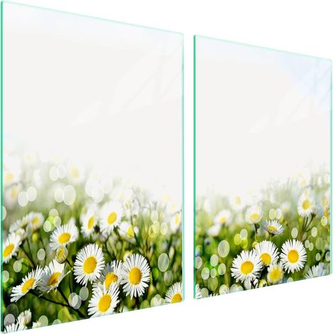 Protection de plaque de cuisson en verre 2x45x52 Fleurs (1/5)