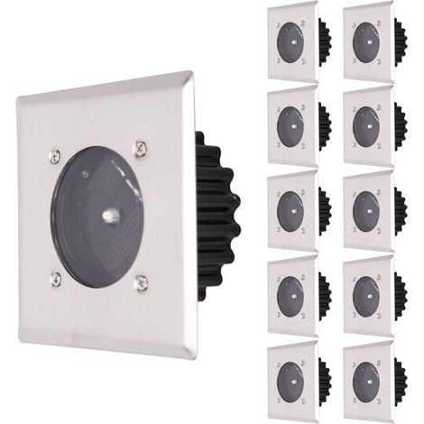 Lumière Solaire Extérieur , LED Lampe solaire au sol 10 Pack , Réverbère Lumières , Ensevelies Lumière, étanche IP65 (Blanc Froid) (1/5)