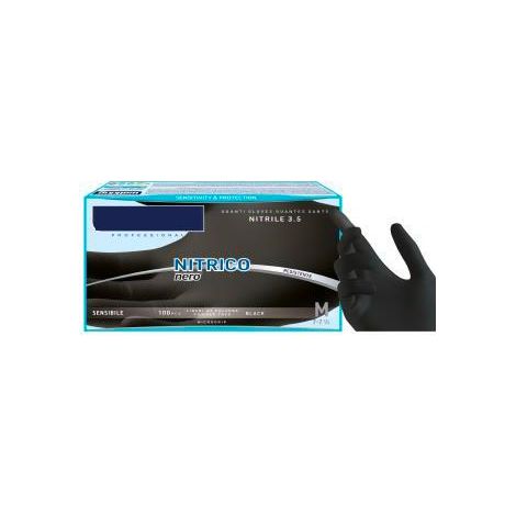 GUANTI MONOUSO NITRILE "NITRICO" NERO TG.XL MAURER PLUS (CF.100PZ)